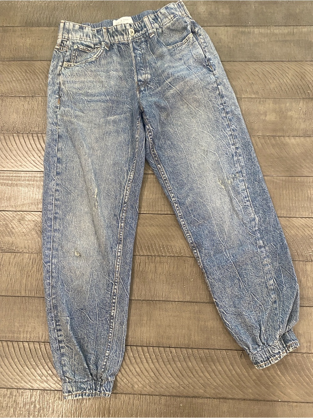 rag & bone Light Blue Washed Relaxed Denim Jogger